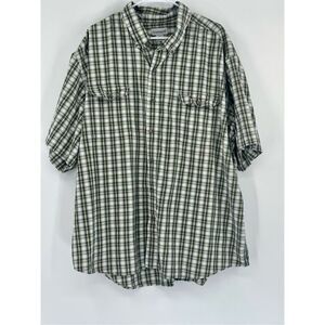 Carhartt Men's size 4XL plaid button-down shirt short sleeve